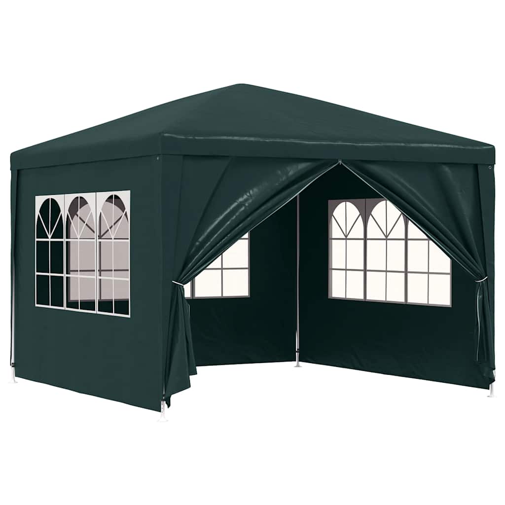 vidaXL Partytent | Green | Polyethylene roof and side panels, Steel frame