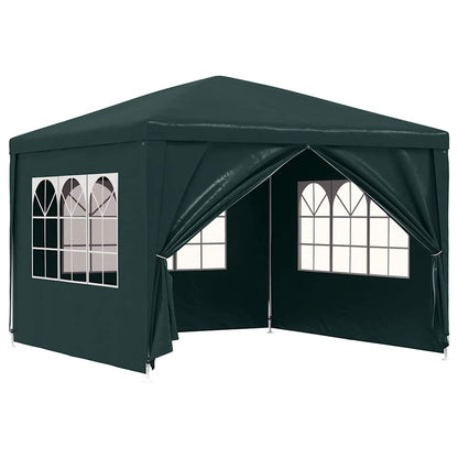 vidaXL Partytent | Green | Polyethylene roof and side panels, Steel frame