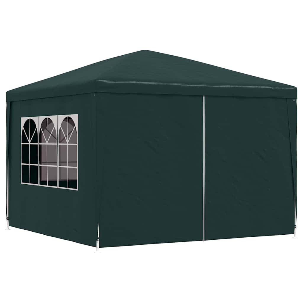 vidaXL Partytent | Green | Polyethylene roof and side panels, Steel frame
