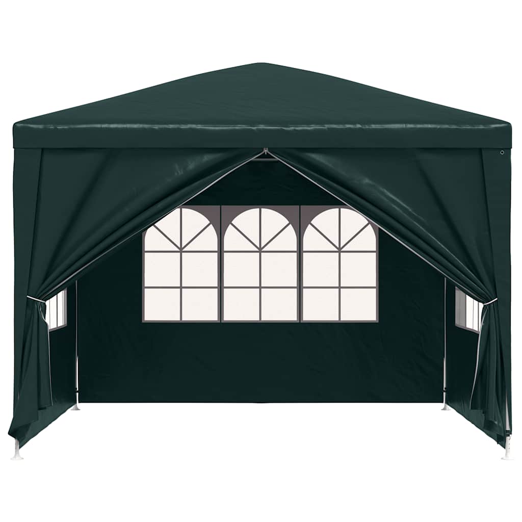 vidaXL Partytent | Green | Polyethylene roof and side panels, Steel frame