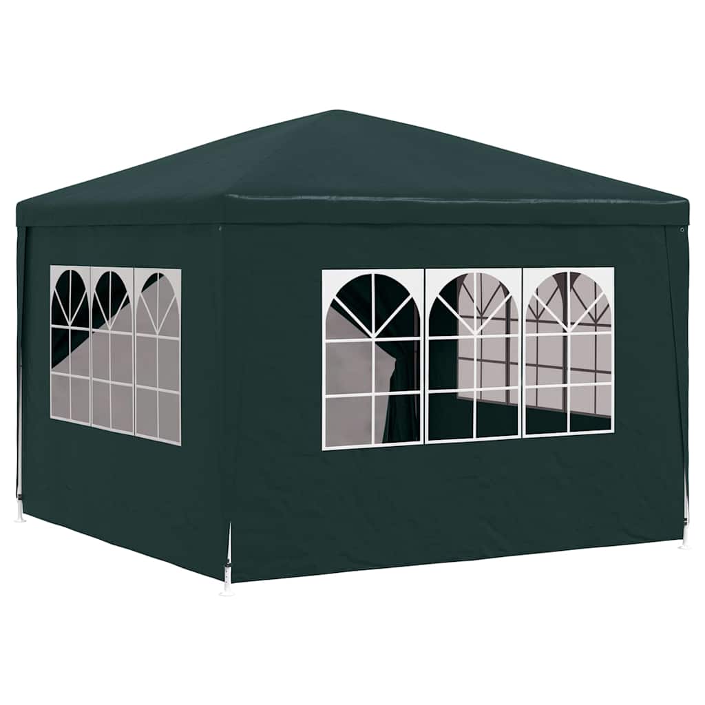 vidaXL Partytent | Green | Polyethylene roof and side panels, Steel frame