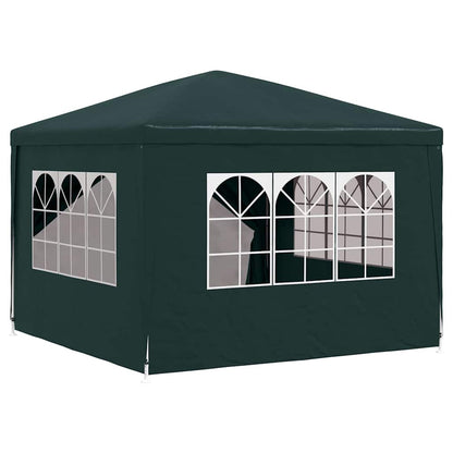 vidaXL Partytent | Green | Polyethylene roof and side panels, Steel frame