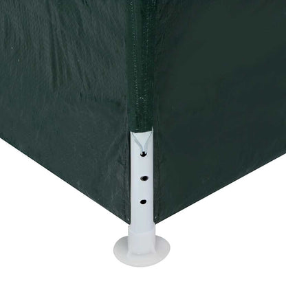 vidaXL Partytent | Green | Polyethylene roof and side panels, Steel frame