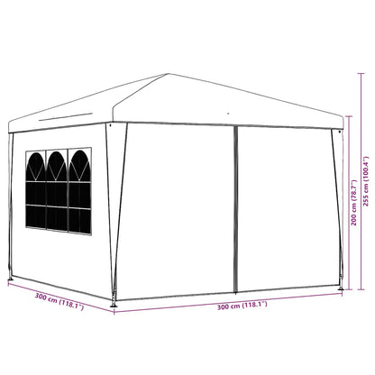vidaXL Partytent | Green | Polyethylene roof and side panels, Steel frame