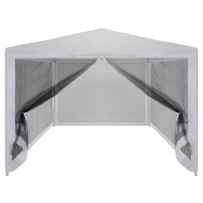 45109 vidaXL Party Tent with 4 Mesh Sidewalls 4x3 m