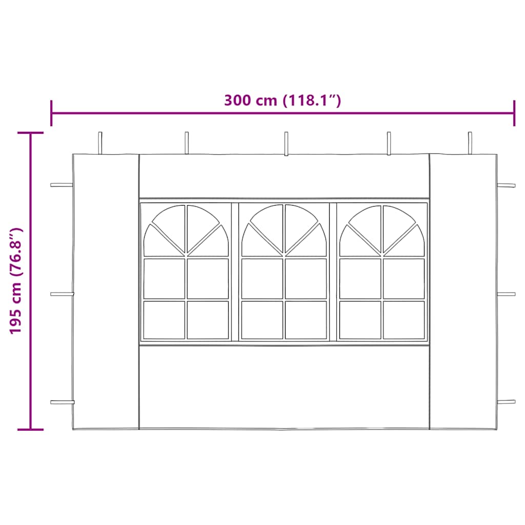 vidaXL Gazebos White PE and Steel