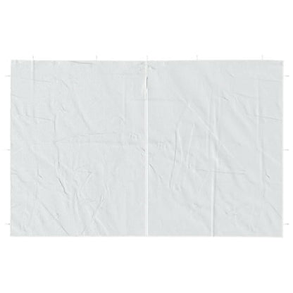 vidaXL Party Tent Sidewall 2 pcs with Zipper PE White