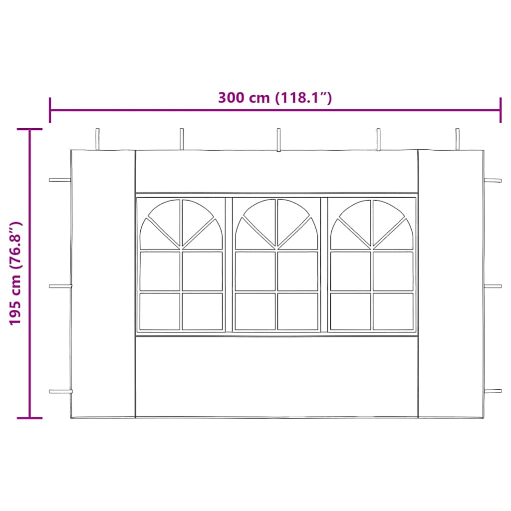 vidaXL Gazebos Blue PE and Steel