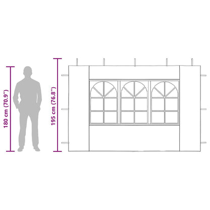 vidaXL Gazebos Blue PE and Steel