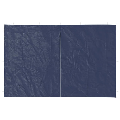 vidaXL Party Tent Sidewall 2 pcs with Zipper PE Blue