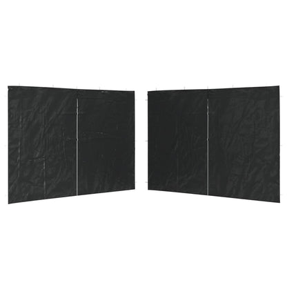 vidaXL Party Tent Sidewall 2 pcs with Zipper PE Anthracite