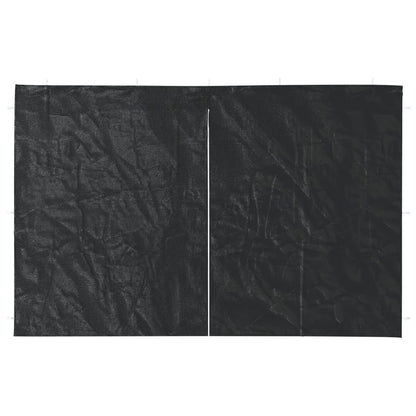 vidaXL Party Tent Sidewall 2 pcs with Zipper PE Anthracite