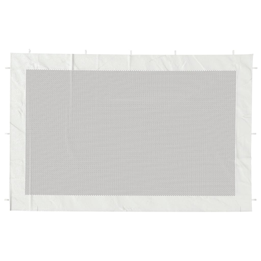 vidaXL Party Tent Sidewall 2 pcs White and Black Mesh