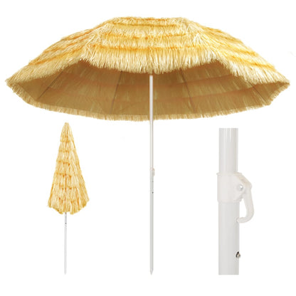 vidaXL Beach Parasol | Natural | Polypropylene