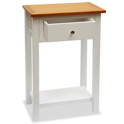 247048 vidaXL End Table 50x32x75 cm Solid Oak Wood