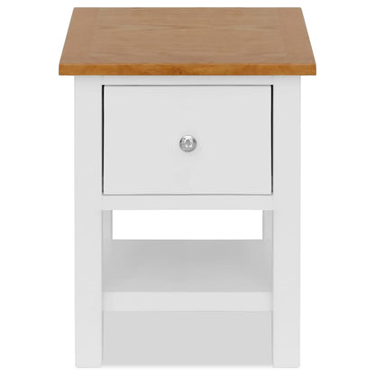 247121 vidaXL Nightstand 36x30x47 cm Solid Oak Wood