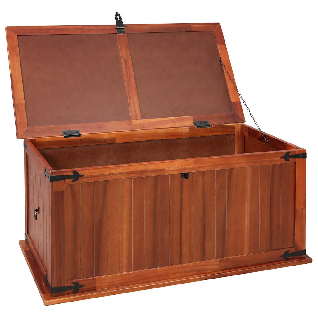vidaXL Storage Chest | Brown | Solid acacia wood, MDF | 79 x 34 x 32 cm