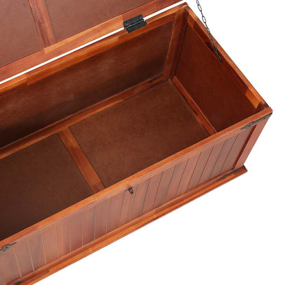vidaXL Storage Chest | Brown | Solid acacia wood, MDF | 79 x 34 x 32 cm
