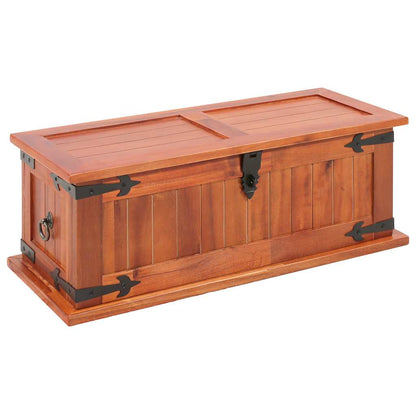 vidaXL Storage Chest | Brown | Solid acacia wood, MDF | Set of 3 | Storage Chest