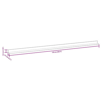 vidaXL 5 pcs Decking Angle Trims Aluminium 170 cm Silver