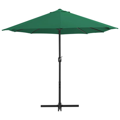 vidaXL Garden Parasol | Green | Polyester fabric, Aluminium pole | Extra large