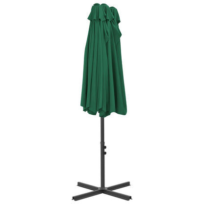 vidaXL Garden Parasol | Green | Polyester fabric, Aluminium pole | Extra large