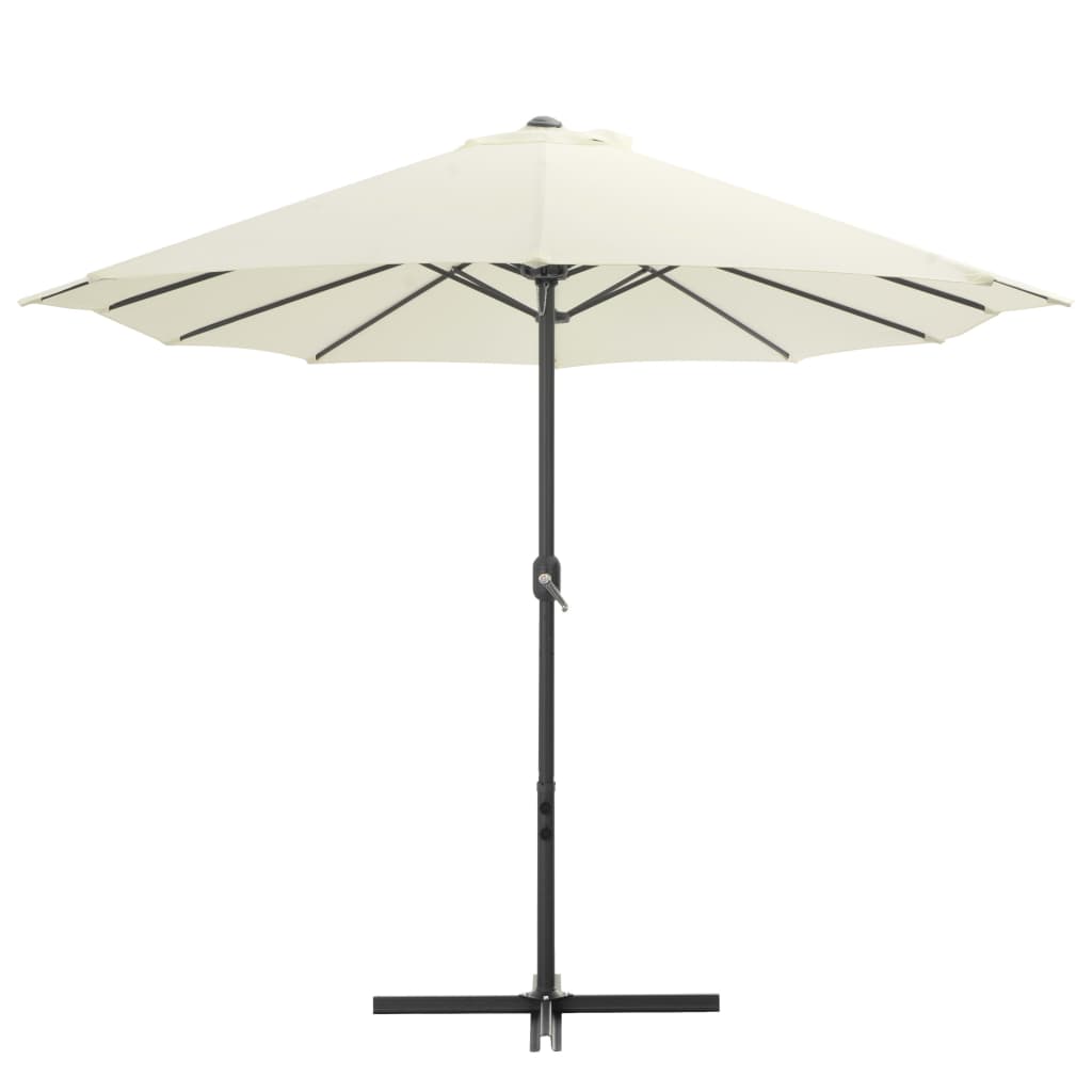 vidaXL Parasol | Sand | Polyester and Aluminium | Extra Large |  Collapsible