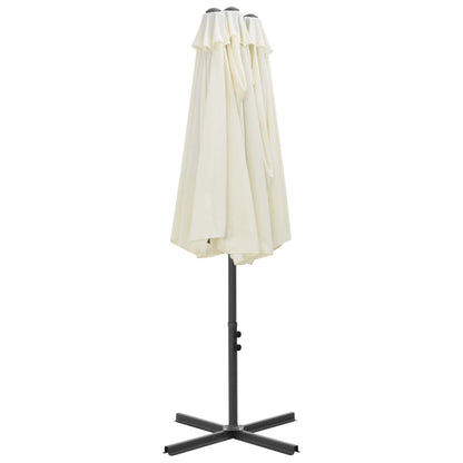 vidaXL Parasol | Sand | Polyester and Aluminium | Extra Large |  Collapsible