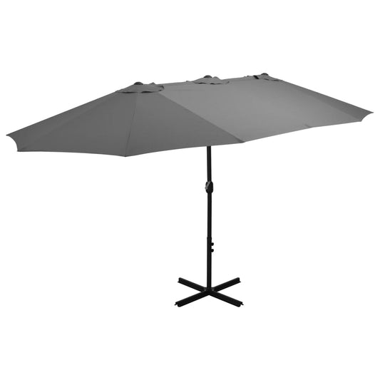 vidaXL Garden Parasol | Anthracite | Polyester, Aluminium | Extra Large
