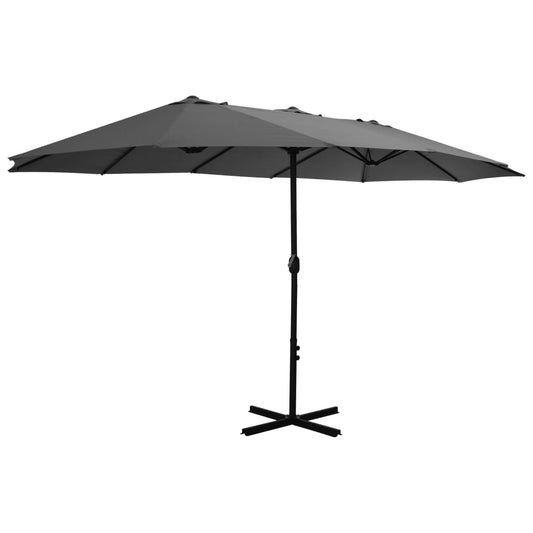 vidaXL Garden Parasol | Anthracite | Polyester, Aluminium | Extra Large