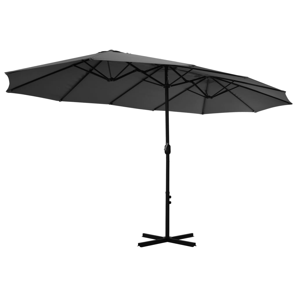 vidaXL Garden Parasol | Anthracite | Polyester, Aluminium | Extra Large