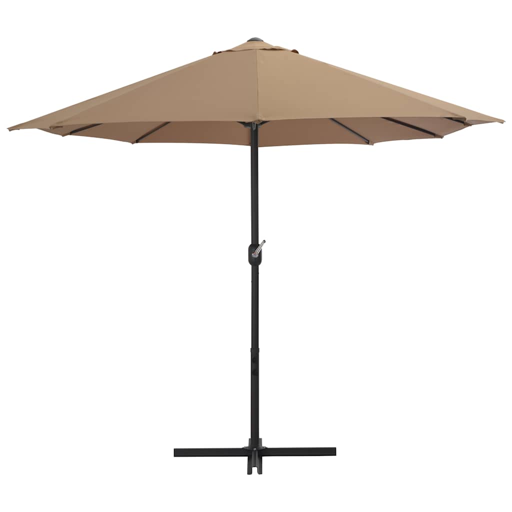 vidaXL Parasol | Taupe | Polyester | Extra Large |  Height-Adjustable