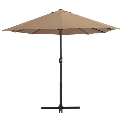 vidaXL Parasol | Taupe | Polyester | Extra Large |  Height-Adjustable