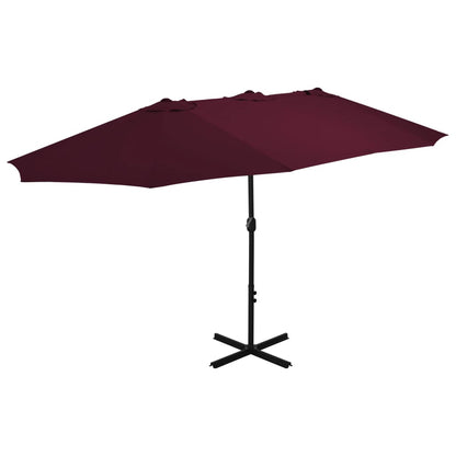 vidaXL Garden Parasol | Bordeaux Red | Polyester, Aluminium | Extra large