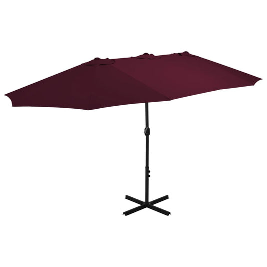vidaXL Garden Parasol | Bordeaux Red | Polyester, Aluminium | Extra large