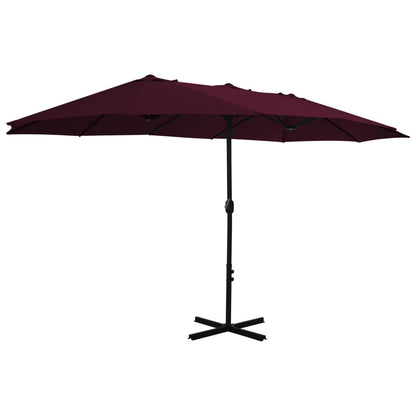 vidaXL Garden Parasol | Bordeaux Red | Polyester, Aluminium | Extra large