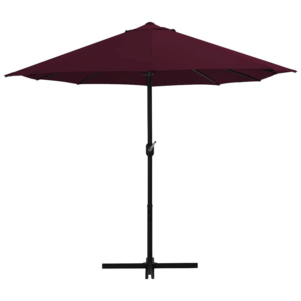 44871 vidaXL Outdoor Parasol with Aluminium Pole 460x270 cm Bordeaux Red