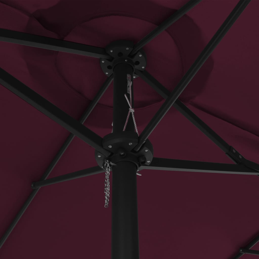 vidaXL Garden Parasol | Bordeaux Red | Polyester, Aluminium | Extra large