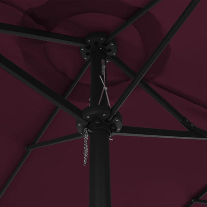 vidaXL Garden Parasol | Bordeaux Red | Polyester, Aluminium | Extra large