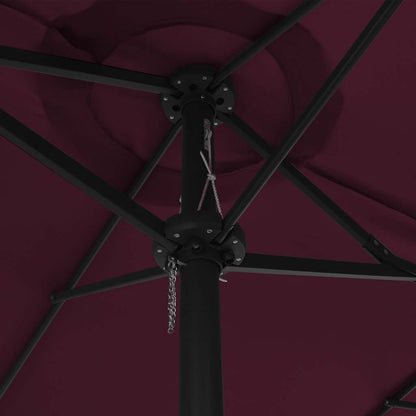 44871 vidaXL Outdoor Parasol with Aluminium Pole 460x270 cm Bordeaux Red