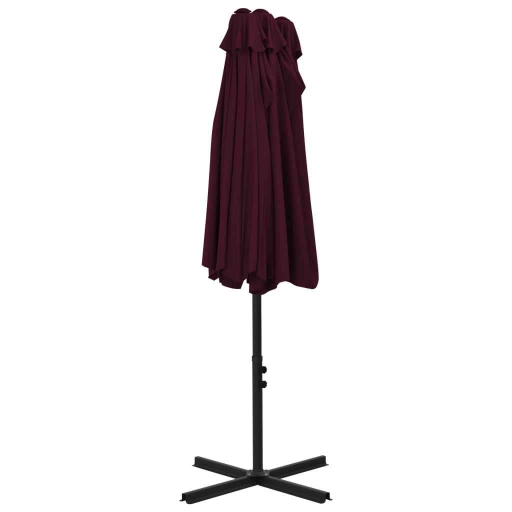 vidaXL Garden Parasol | Bordeaux Red | Polyester, Aluminium | Extra large