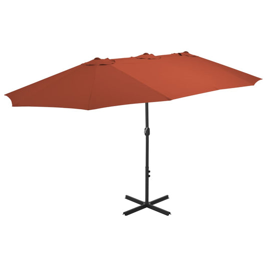 vidaXL Garden Parasol | Terracotta | Polyester | Extra Large