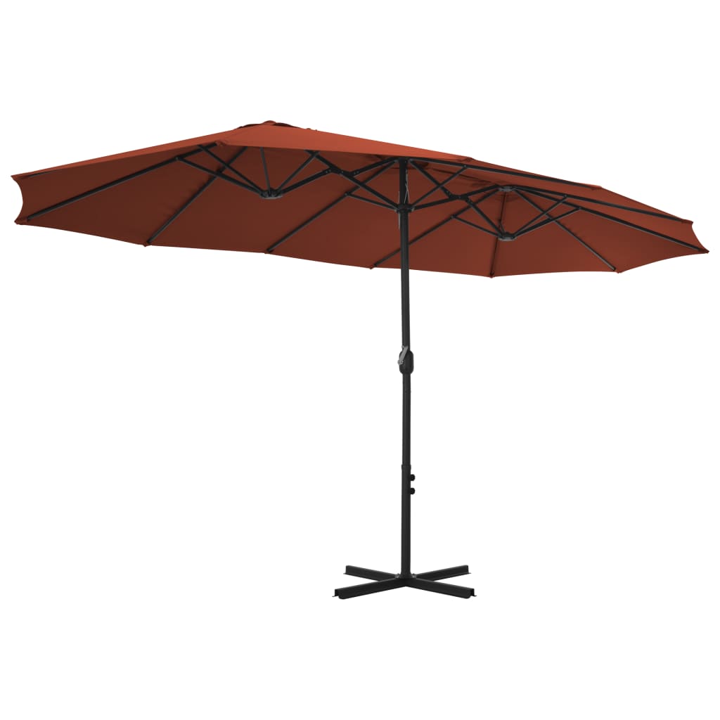 vidaXL Garden Parasol | Terracotta | Polyester | Extra Large