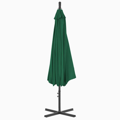 vidaXL Cantilever Garden Parasol | Green | Polyester | Large | Tiltable