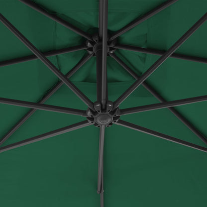 vidaXL Cantilever Garden Parasol | Green | Polyester | Large | Tiltable