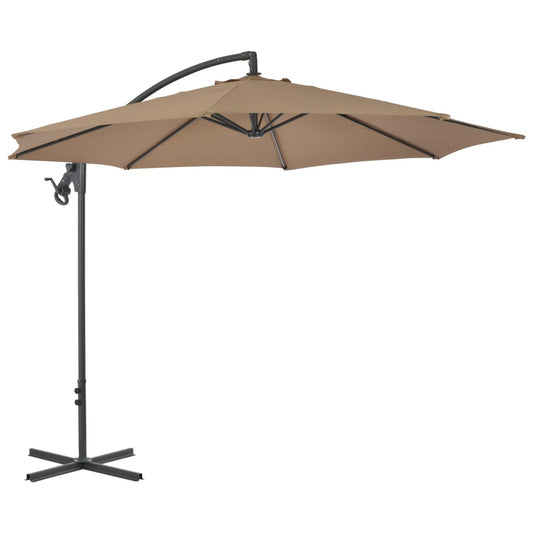 vidaXL Cantilever Garden Parasol | Taupe | Polyester, Steel | Large