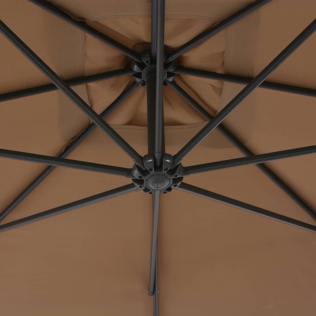 vidaXL Cantilever Garden Parasol | Taupe | Polyester, Steel | Large
