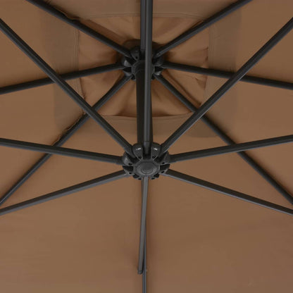vidaXL Cantilever Garden Parasol | Taupe | Polyester, Steel | Large