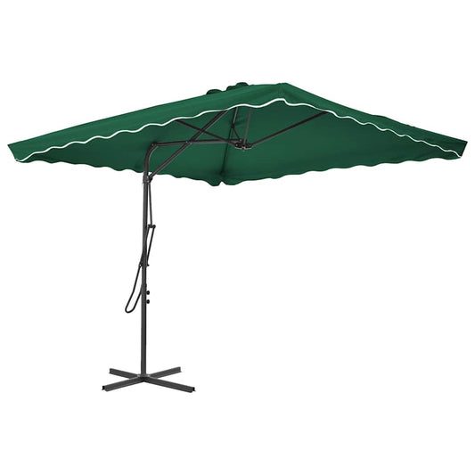 44881 vidaXL Outdoor Parasol with Steel Pole 250x250 cm Green