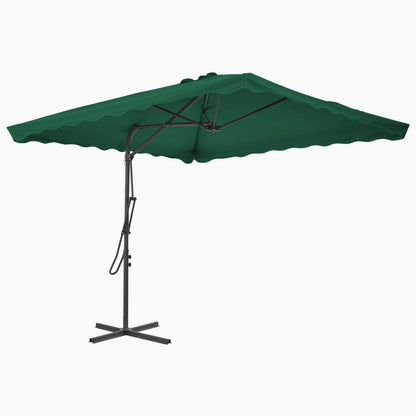 vidaXL Garden Parasol | Green | Polyester, Steel | Large